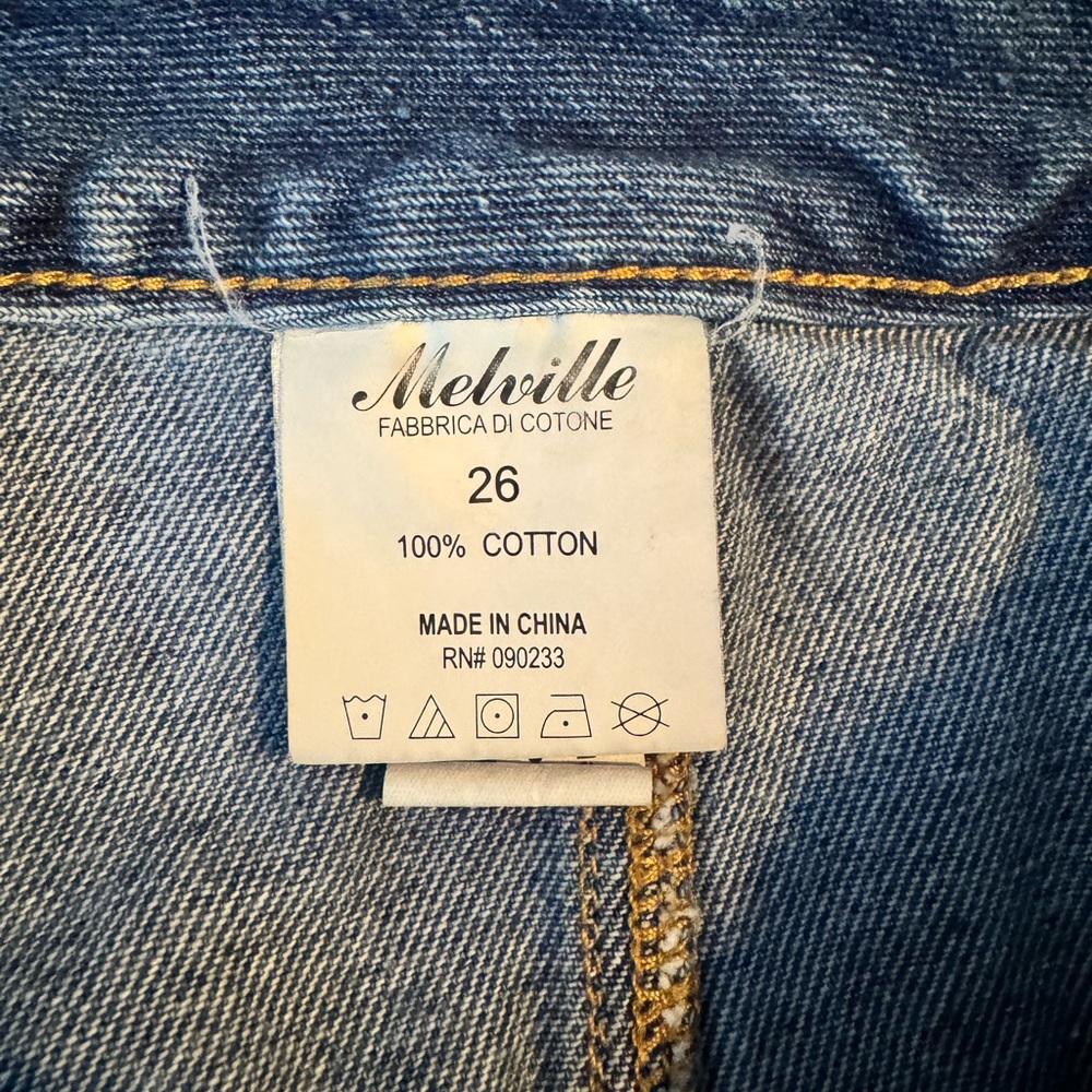 Melville Denim Snap-Front Skirt – Size 26 - Picture 5 of 10